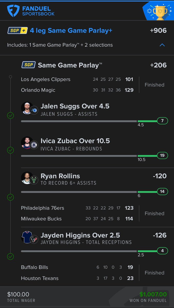 ZTPBets's tweet image. BANGG I JUST CASHED OUT X ✅ 
$100 —&amp;gt; $1,000 

$50 to a follower that likes &amp;amp; rt’s will announce winner soon.🤞