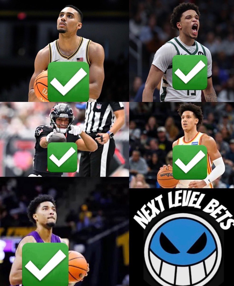 NextLevelBets_'s tweet image. BLESSING $350 AND LIFETIME VIP TO 5 PEOPLE WHO LIKE+RT❤️

5-0 MULTI SPORT SWEEP 🧹🧹🧹🧹🧹

Jayden Higgins o 2.5 rec✅
Jalen Johnson o 6.5 AST✅
Ryan Rollins o 5.5  AST✅
P.J. Haggerty o 20.5 pts✅
Trey Kaufman-Renn o 9.5 reb✅

LETS SEE THOSE WINNING SLIPS💰