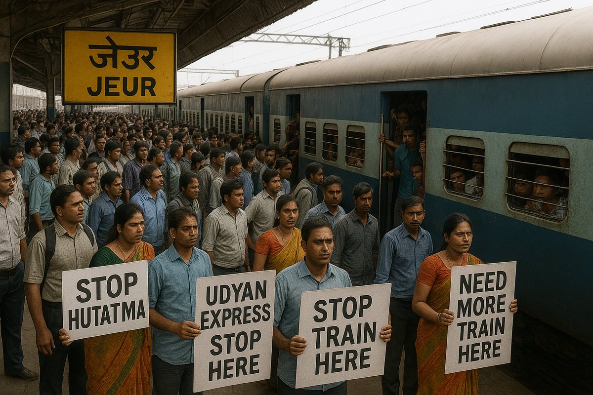 जेऊर स्टेशन पे कृपया हुतात्मे इंटरसिटी और उद्यान एक्सप्रेस को होल्ट मंजूर किया जाये. बहुत दिक्कत होती है, रोज भिड रहती है स्टेशन पे. पिछले 15 साल से मांग है. रेल्वे प्रशासन ध्यान नही दे रहा. ठहराव केवल राजनीतिक स्तर पर ही हो रहे है.न्याय दिजिये.