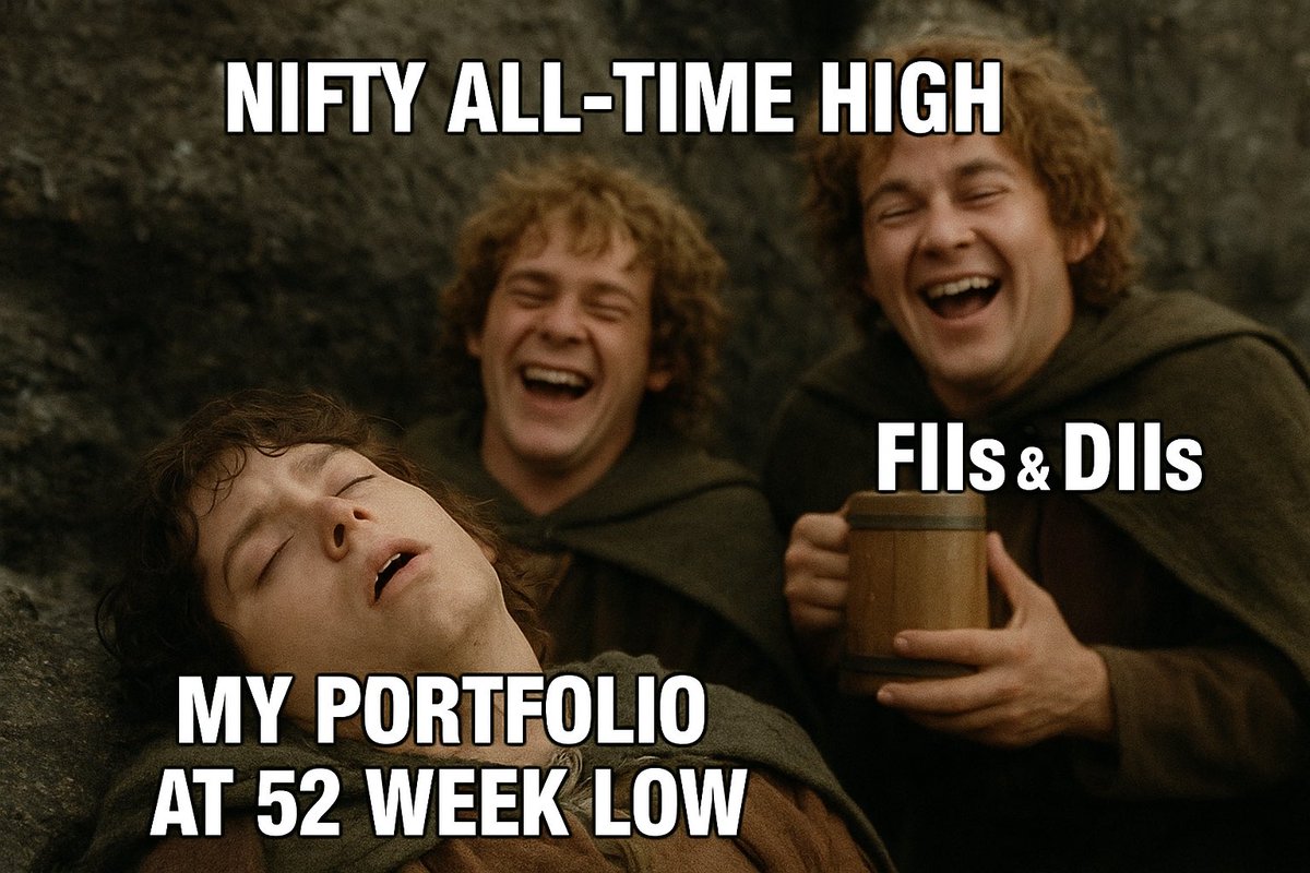 imlakhanchavda's tweet image. It’s very hard to digest, but it’s true. 😭
#Nifty #MemeOfTheWeek #StockMarketIndia #smallcap #midcap