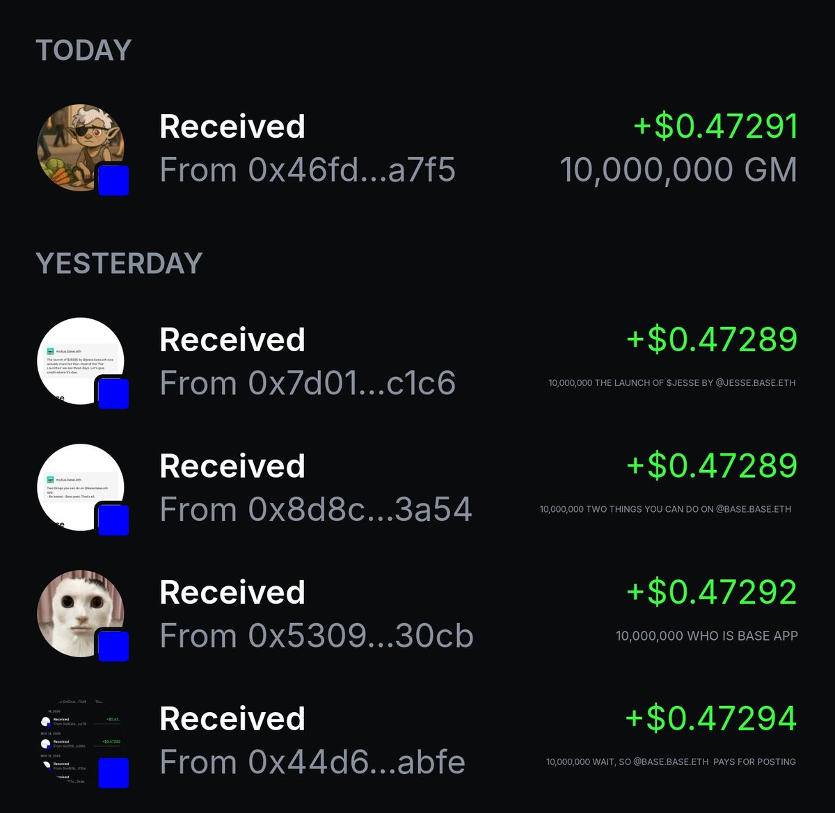 Mutuabrian_M's tweet photo. Kicked the day based already. 

I find this fun actually, even if they pay is not a lot.

I only have 45 followers on Base App but my content is already monetized.

I wish I could onboard more people but the app is still gated on Invite mode only. 

Base Posting pays! https://t.co/IUZjQZqlnO