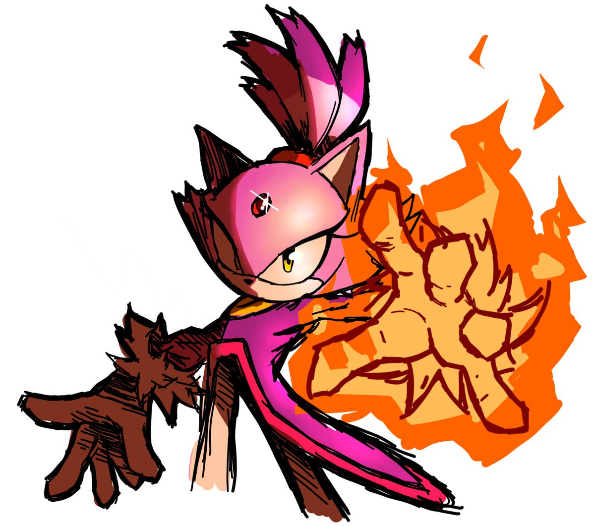 Pocho22059768's tweet image. I drew blaze on my new tablet yay