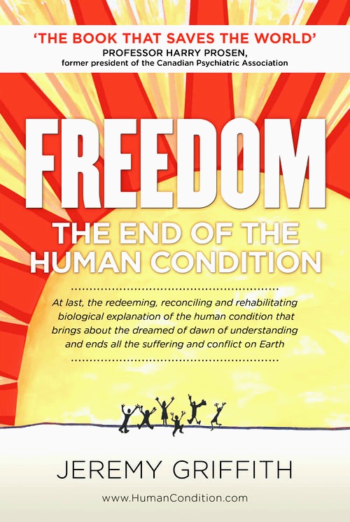 <a href="/Miskatonian__/">Aleksandar Todorovski</a> Reading the paradigm-shattering 'FREEDOM The End of The Human Condition' by Australian biologist Jeremy Griffith. "‘Frankly, I am blown away by the ground-breaking significance of this work.’ Prof. Patricia Glazebrook, philosopher".