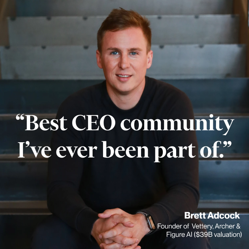 thesamparr's tweet photo. Brett sold a company for $100M, took another public at $2.7B, and has built Figure into the 10th most valuable startup in the world ($39B).

Founders, here's the takeaway: if someone as successful as Brett needs a peer group of other founders…then maybe you do too.