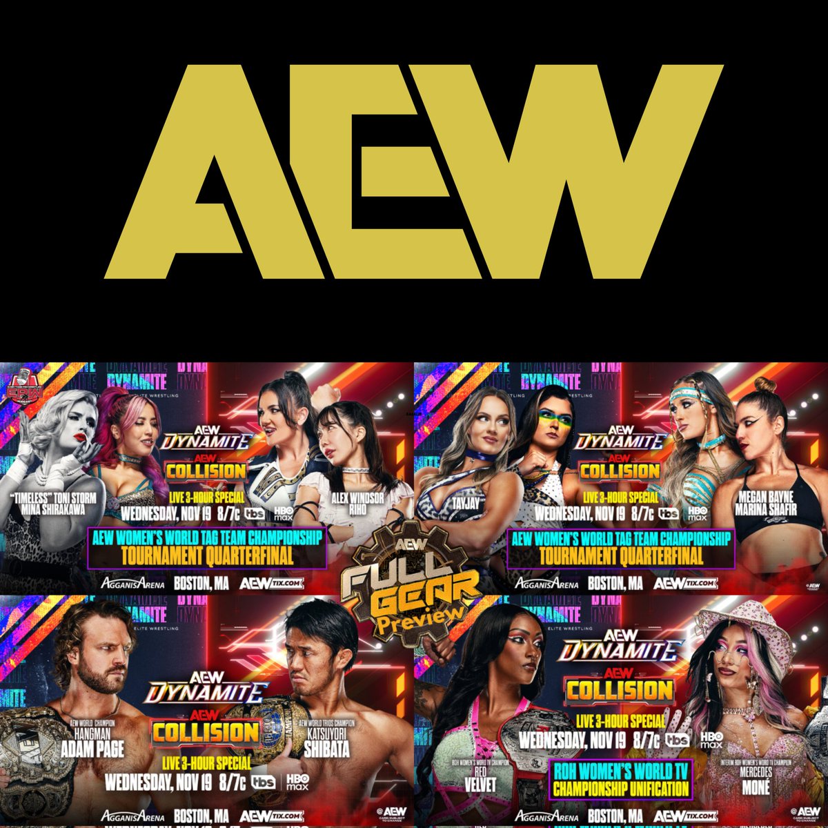 Available on most podcast platforms check out AEW Dynamite 11/19/25 Review + Full Gear 2025 Preview &amp; Predictions | Huge Go-Home Show Breakdown #aew #aewdynamite #aewcollision #aewfullgear #podcast