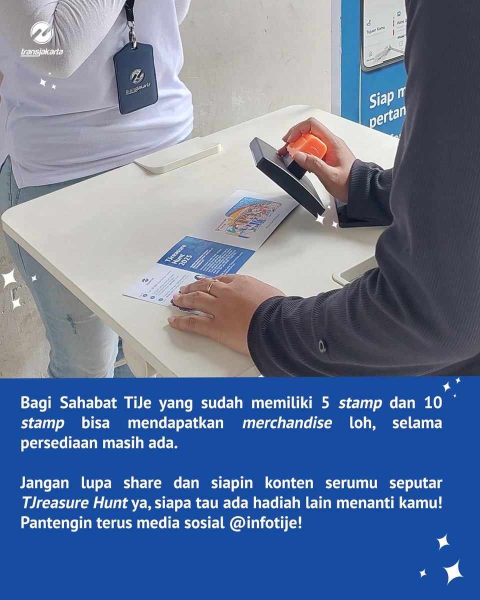 PT_Transjakarta's tweet image. Sahabat TiJe, sudah tahu dong pastinya kalau sekarang Transjakarta punya activity seru untuk menemani perjalananmu melalui TJreasure Hunt Season 1: Stamp Edition!

Lihat penjelasan singkatnya pada TAMU edisi ini ya.