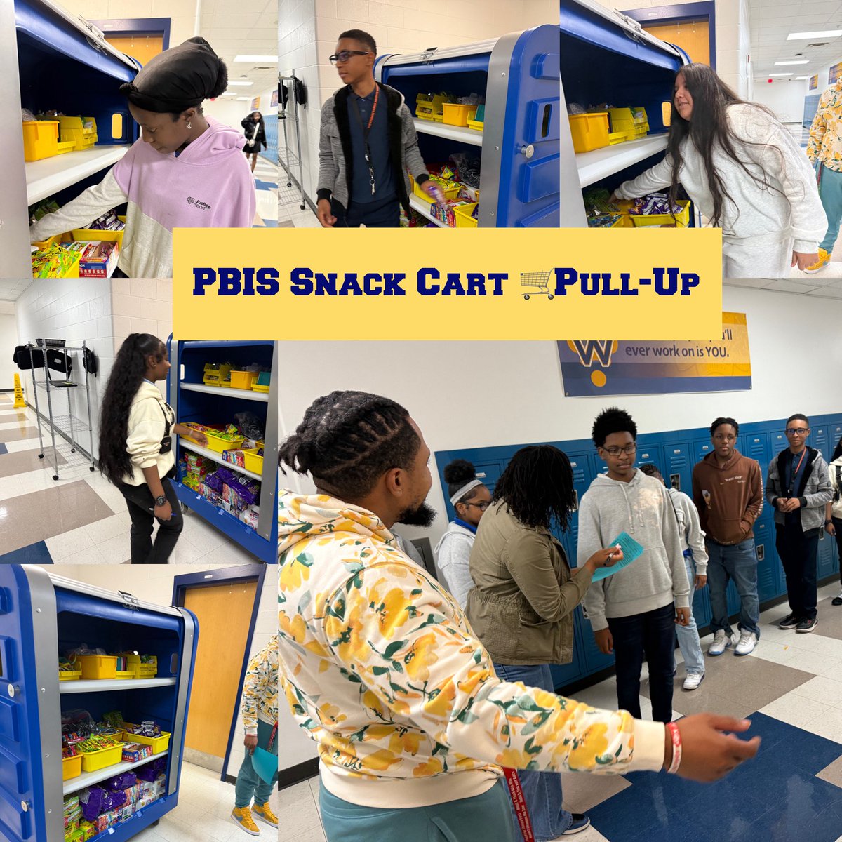 NorminickaC's tweet photo. The PBIS Snack Cart completed its first 8th Grade Pull-Up! Huge shout out to Scholars who participated in PBIS Pull-up . Great way to demonstrate Wolverine Pride 👏

#PBIS #Wolverines #PositiveBehavior #SnackCartPullUp https://t.co/RWS6IGHREx