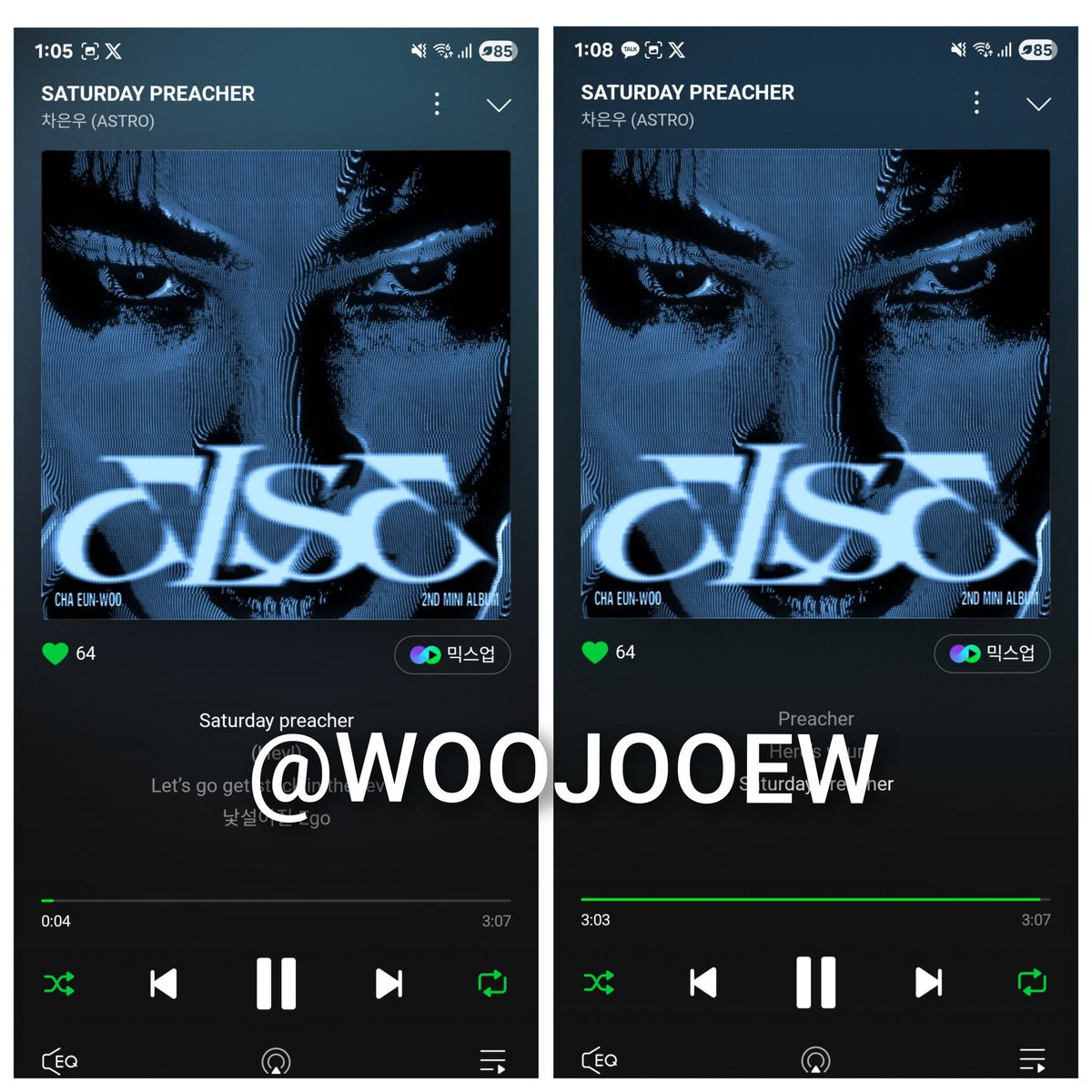 언제나 응원합니다💕

⏰️ TIME ATTACK EVENT ⏰️
#차은우 #CHAEUNWOO #ELSE #SATURDAY_PREACHER #SATURDAY_PREACHER_TIME_ATTACK_EVENT