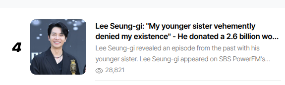 Ah I remember Seunggi telling the story about her sis denying him in the VS before 😂😂😂

#LeeSeunggi 

m.entertain.naver.com/home/article/6…