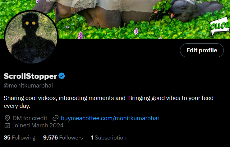 mohitkumarbhai's tweet image. on the road to 10k. if this popped on your timeline, you’re officially invited to join the squad 💙

tap that follow button and stay for the good vibes