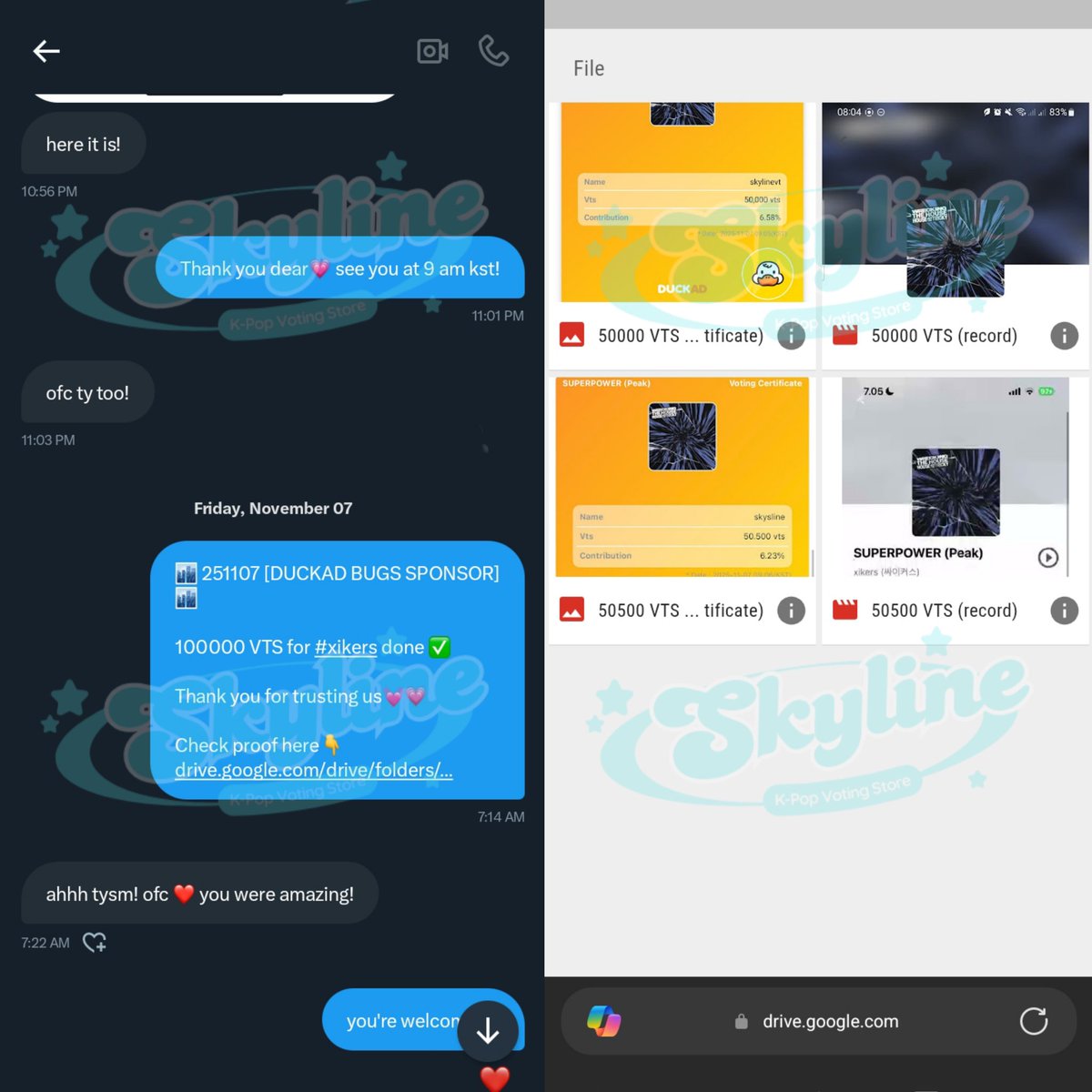 Thank you anonymous 💓 for purchase Duckad VTS at skyline🏙️ 
100K VTS for #xikers

Duckad Bugs Sponsor✅

#skylineproofs