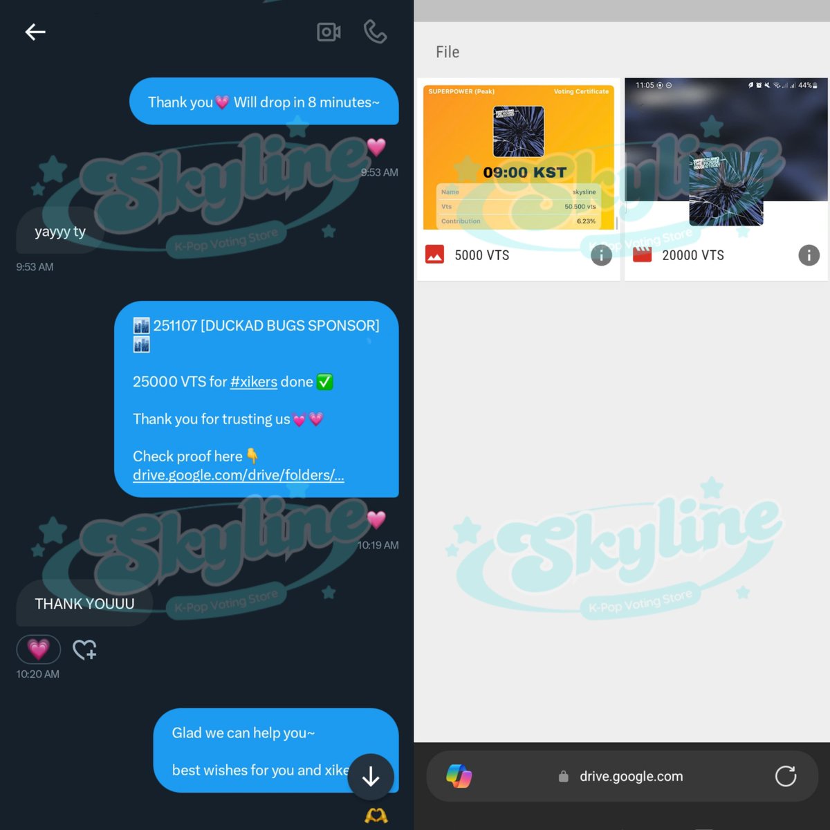 Thank you anonymous 💓 for purchase Duckad VTS at skyline🏙️ 
25K VTS for #xikers

Duckad Bugs Sponsor✅

#skylineproofs