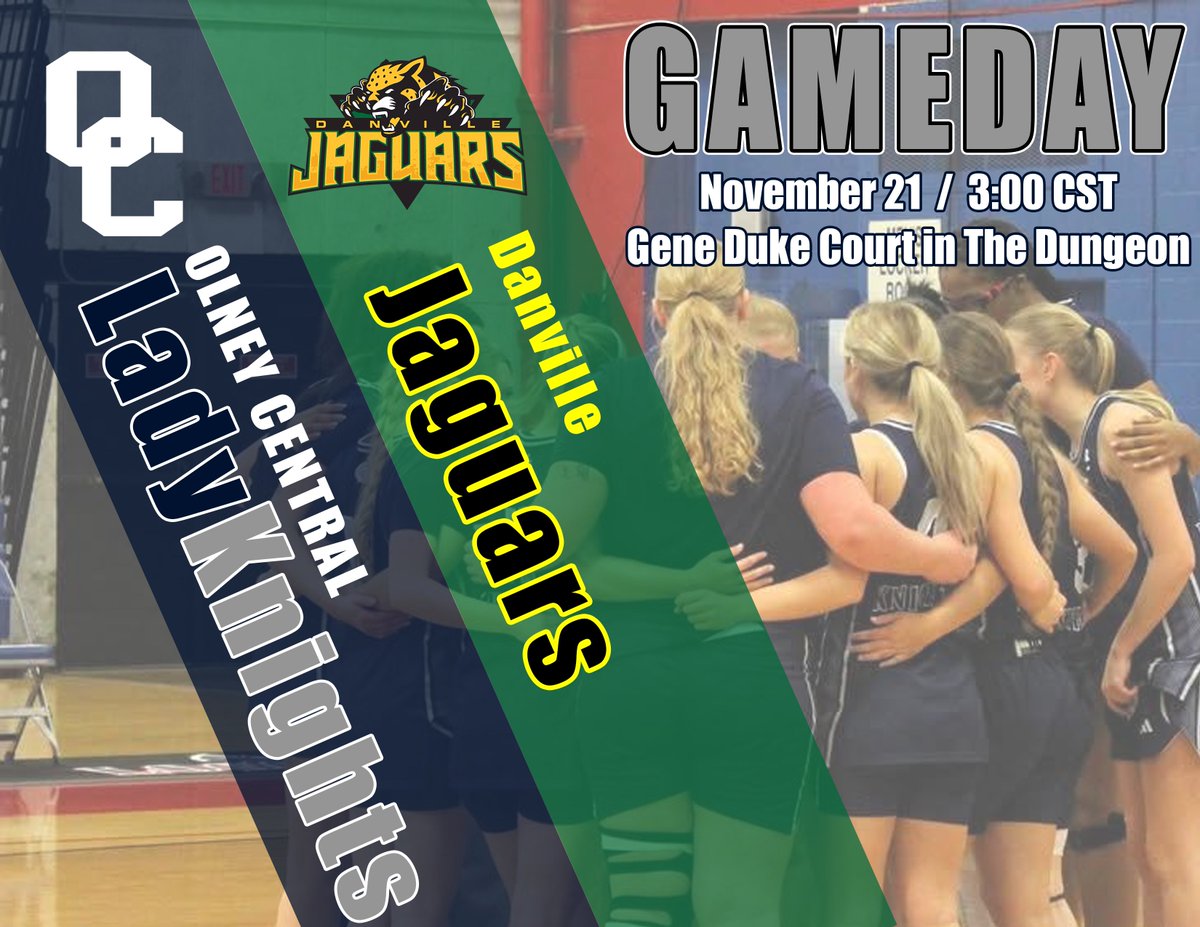 The Lady Knights are back at it this afternoon as the play host to the Danville Jaguars in the 2nd Annual Region 24 Classic.  

OCC is coming off a win over Kaskaskia Monday evening.  The Lady Knights knocked off the Jaguars last Friday evening in Springfield by a score of 71-50.