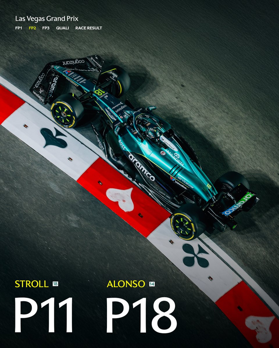 AstonMartinF1's tweet image. Second practice on The Strip. 🤝

#LasVegasGP