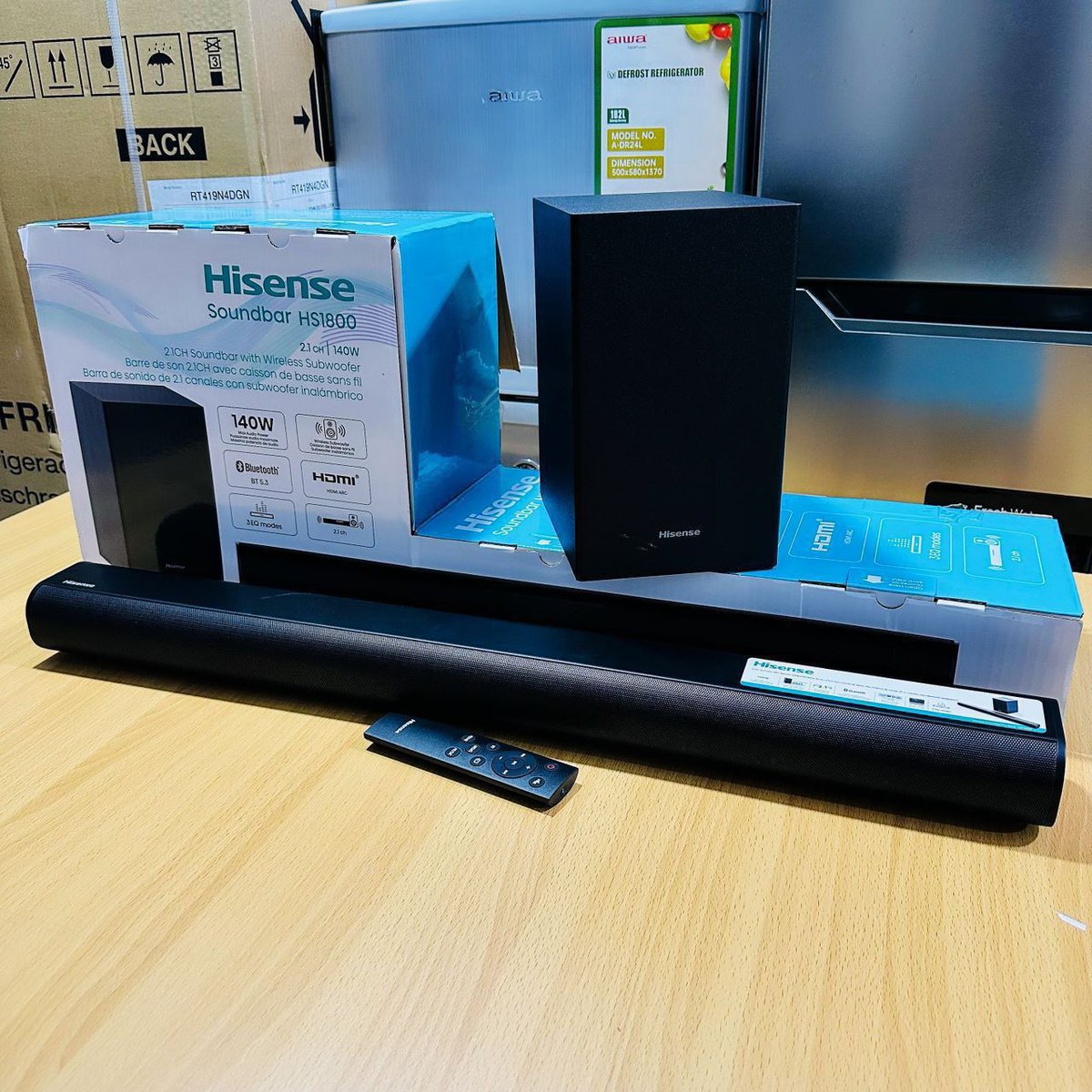 Hisense sound bar HS1800
At 300k,
Call/WhatsApp <a href="/ZEROPRICEKLA1/">#zeroprice shopping centre</a> on
0785692122 and make your orders
We deliver