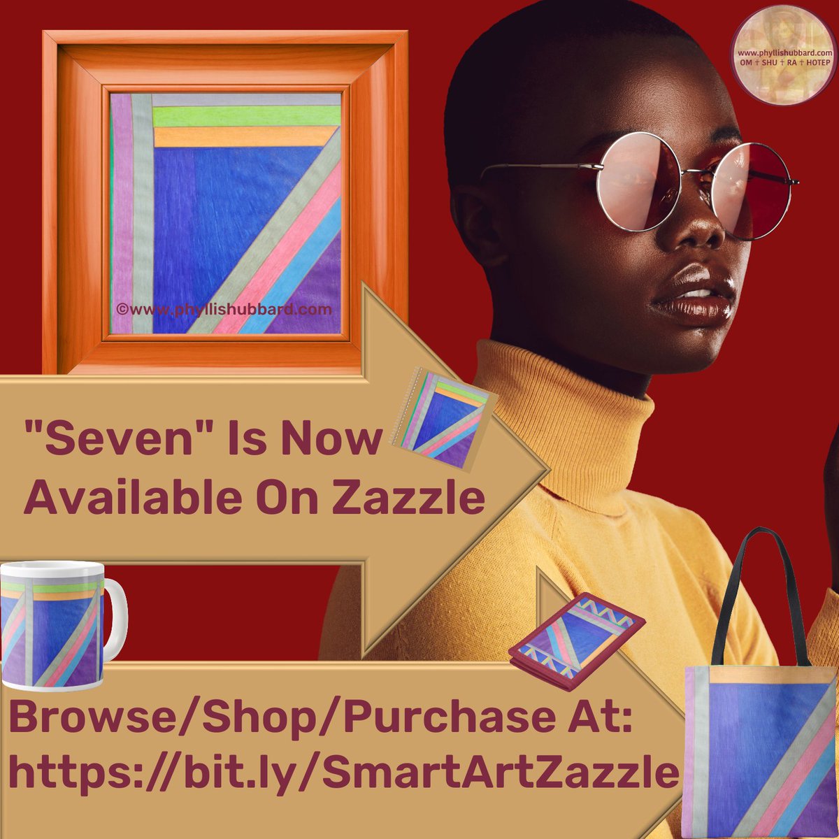 GetRadiant's tweet image. The Power Of 7 - “Seven” (bit.ly/SevenWrap) features mathematical patterns that are in alignment with the fundamental designs of the universe, color therapy and represents a state of higher consciousness. Get The Full Collection At: bit.ly/SmartArtZazzle. Sacred 7