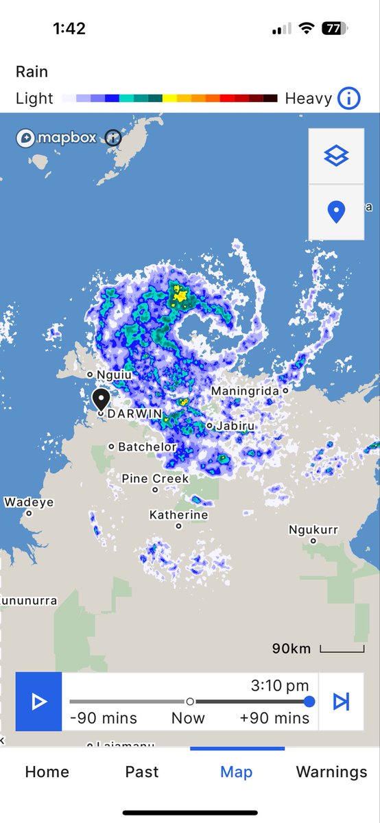 Am with four team members and about to fly out of Darwin at 3pm today with a tailwind. Thinking of friends and colleagues on the ground and hope #CycloneFina runs out of puff before landfall.