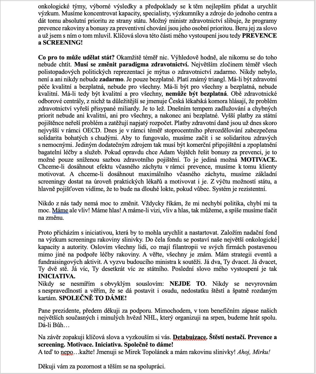 MirekTopolanek's tweet image. Světový den rakoviny slinivky. Co jsem to tam vlastně povídal? Tak tady to máte: