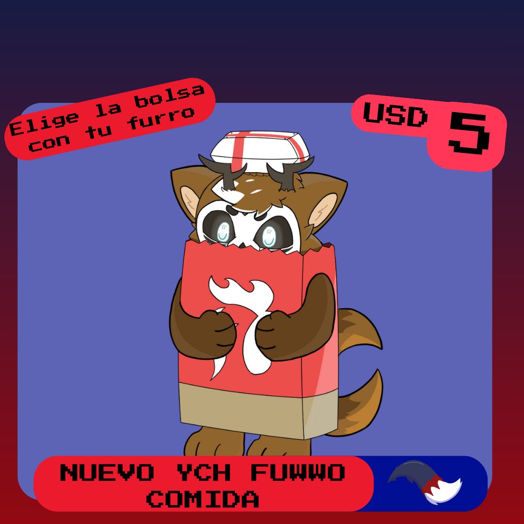 Le pedí a <a href="/Lencho641/">SpookyBlacky</a> unas alitas... Y se las comió TODAS! En fin aquí les traigo el furro bolsa inspirado en un dibujo de fuecoco jsjs si lo piden tengan en cuenta que el envase y la bolsa