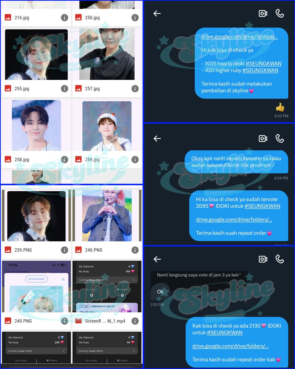 Thank you anonymous 💓 for purchase Idoki and Higher at skyline🏙️ 
5000 hearts Idoki + 400💎 rubies for #SEUNGKWAN

January Birthday Vote✅

#skylineproofs