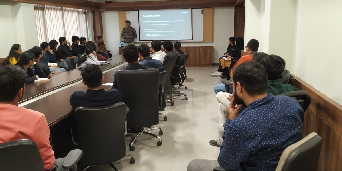LibraryIISERB's tweet image. As part of Library Week Celebration, Central Library successfully organized an informative workshop on ‘Turnitin’ on Nov. 19, 2025! The session provided valuable insights into plagiarism detection, academic integrity, and best practices for ethical writing.
#LibraryWeek #Turnitin