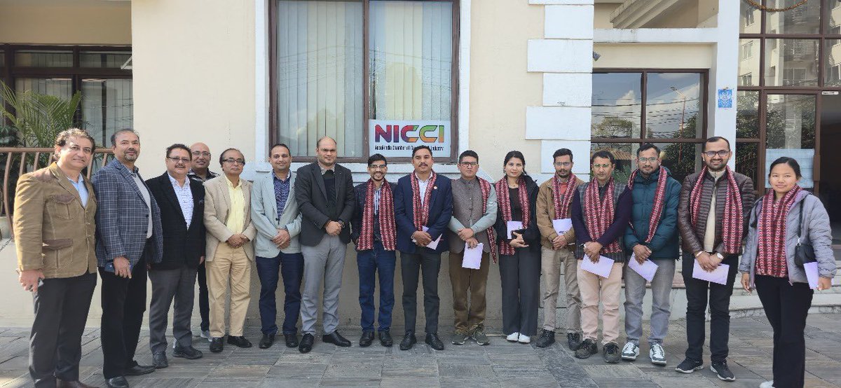 nicci_1994's tweet photo. NICCI was pleased to host the SEJON delegation today for an engaging discussion on Indian investment in Nepal, emerging trends and bilateral economic opportunities.
We thank SEJON for the productive interaction and look forward to continued cooperation.
#NICCI #SEJON https://t.co/bIprMMq8nx