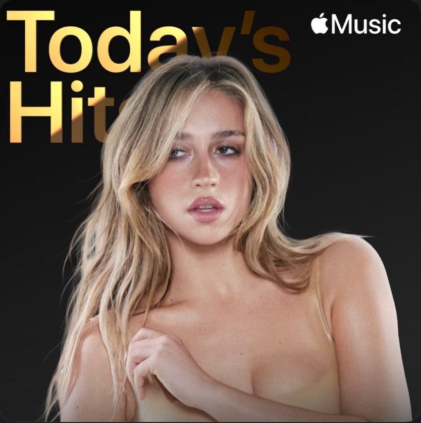 Tate McRae is on the cover of Apple Music’s Today’s Hits playlist with ‘NOBODY’S GIRL’ at #1