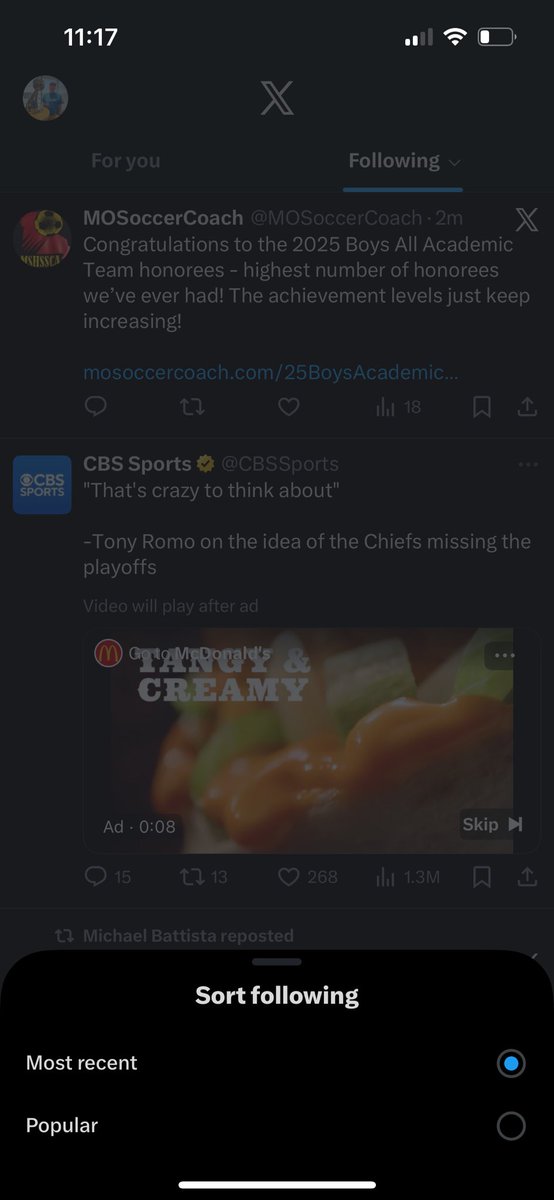 Twitter trying another thing to make it harder to follow in real time, wanting to make your sort following by ‘popular’ vs ‘latest’. Btw it was on popular for me by default.