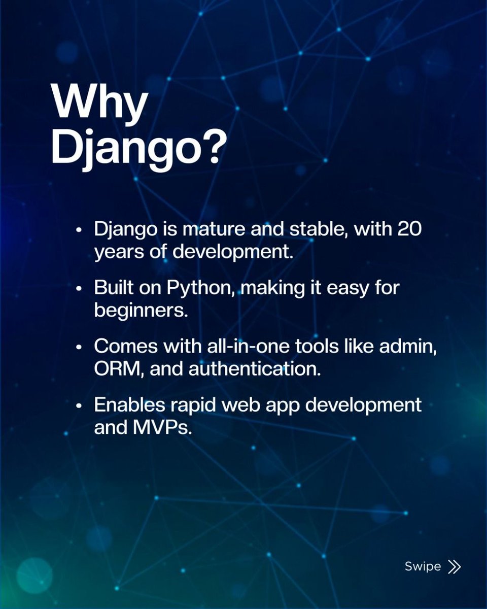 broadwayinfosys's tweet image. Is Python Django still worth learning in 2025?
We break it down for you, from industry demand to scalability, AI integration, security, and why Django is still one of the best choices for learners and career changers.

Full blog here: buff.ly/97MdoLR

#BroadwayInfosys