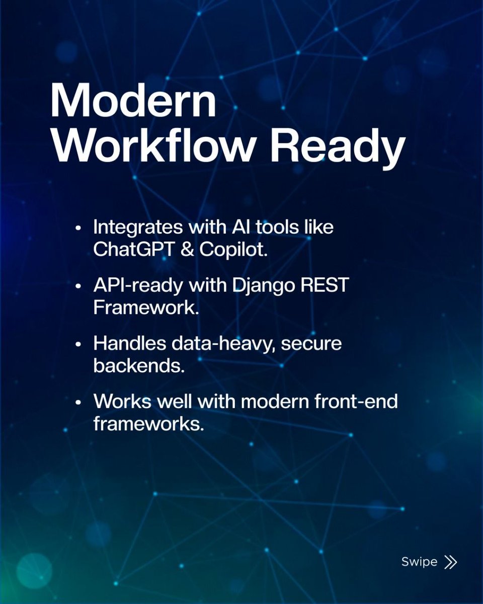 broadwayinfosys's tweet image. Is Python Django still worth learning in 2025?
We break it down for you, from industry demand to scalability, AI integration, security, and why Django is still one of the best choices for learners and career changers.

Full blog here: buff.ly/97MdoLR

#BroadwayInfosys