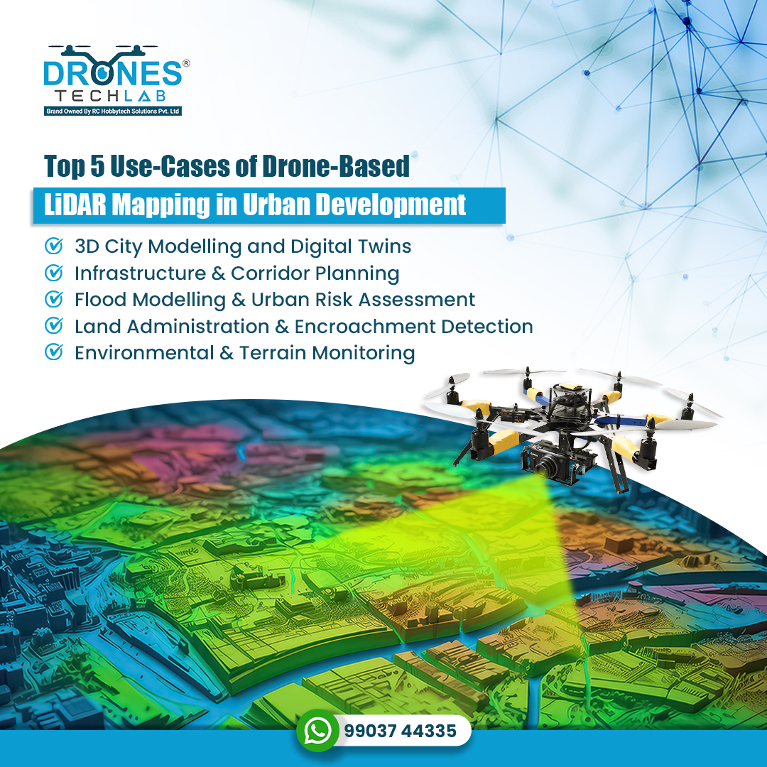 Drones_Tech_Lab's tweet image. Drone-based LiDAR mapping delivers high-accuracy 3D models, elevation data, and corridor insights that drive data-centric urban development by strengthening infrastructure design, enabling efficient land administration, and supporting advanced risk analysis.

📲 99037 44335