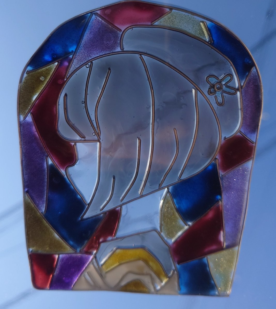 tumiki361's tweet image. ステンドグラス風レジンアート
夕凪機さん、御莉姫さん、硝子宮さんの
３方を製作しました✨
実はちょっとずつ製作方法が違います🤫
#夕凪機美術部
#御莉姫美術部
#硝子宮美術部