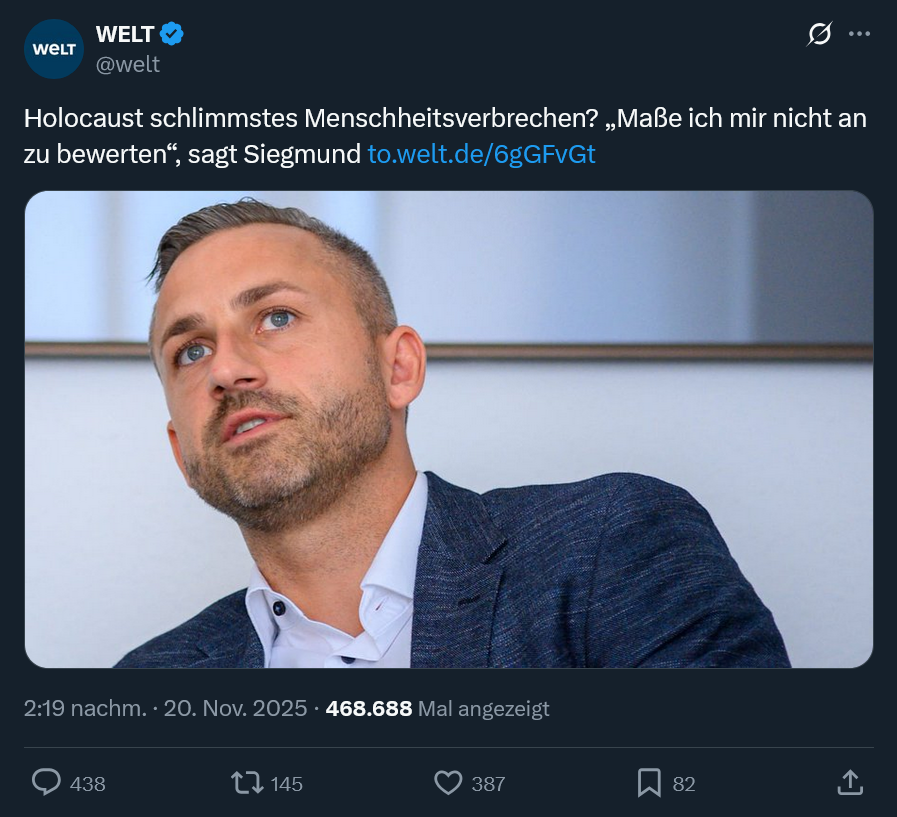 JahnTeam's tweet photo. Besser hätte man es nicht beantworten können!
Die Altparteien Lappen im Netz, versuchen mal wieder aus einer Überschrift, Kapital zu schlagen.

🦅#TEAMHEIMAT🇩🇪 #Siegmund #CDU #SPD #Gruenen #Linke #AfD https://t.co/i9Tjfv11fk
