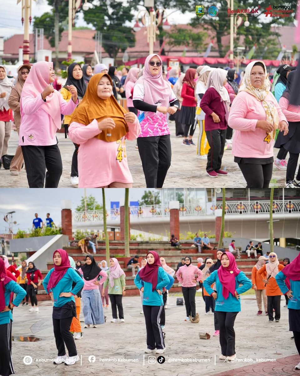 pemkab_kebumen's tweet photo. Pemkab Kebumen menggelar Senam Sehat Bareng Biyunge di Alun-Alun Kebumen, diikuti Bupati Lilis Nuryani, Ketua TP PKK Nurjanah, Forkopimda, jajaran OPD, perwakilan RS dan puskesmas se-Kabupaten, serta masyarakat.  #pemkabkebumen #kebumenberdaya #hkn #hkn2025 #bupatikebumen https://t.co/jhOGklVeRC