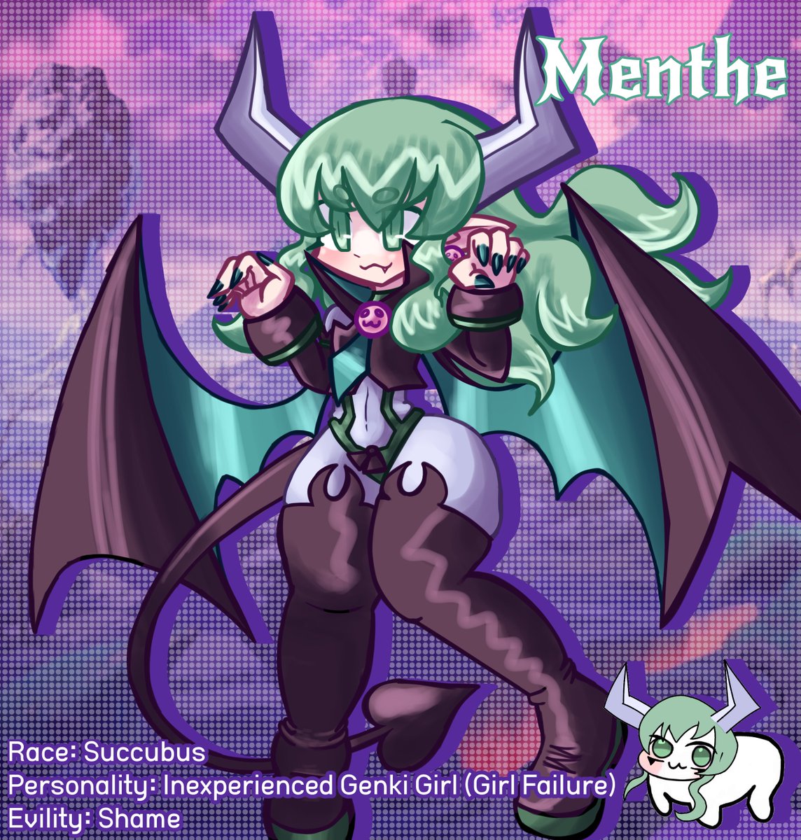 Mintcubus's tweet image. Just your totally normal and average Succubus! Uh-huh! Yep! 

[ #DISGAEARP / #MVRP ]