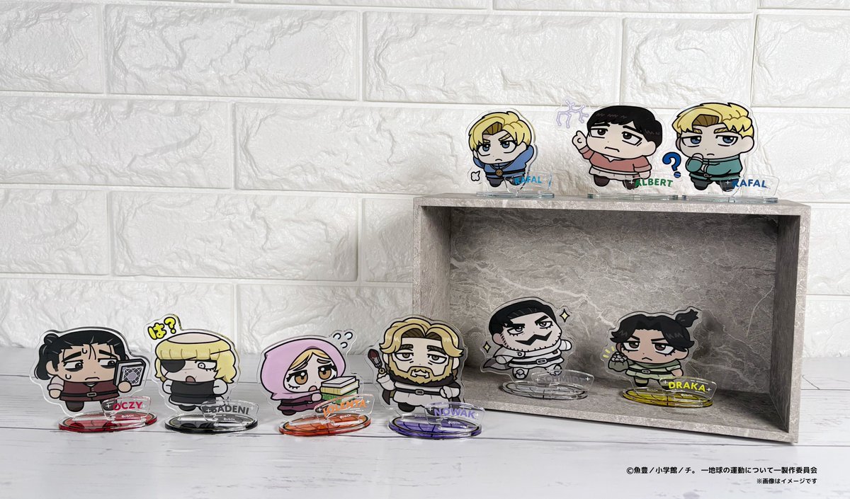 🌎チ。 ―地球の運動について―　🌎

C107にて先行発売予定の「アクリルスタンド」のサンプル画像をお届けします📢📷

それぞれの印象的なシーンを再現した描き起こしのアクリルスタンドです☺✨

#チ球の運動について　#C107　#コミックマーケット107