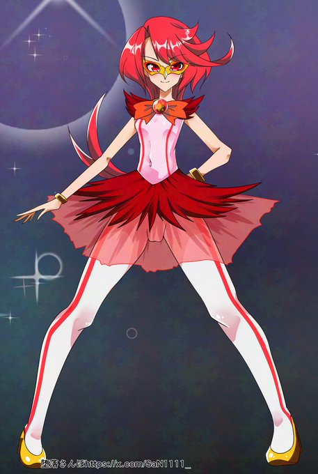 仮面乙女スターアニマよりソレイユクロウ!
ルーヌラビットと対照的に元気っ子なキャラ
モチーフの金烏が三本足なのでふたなりになることに。
最終的にはチンポのことしか考えられないヤリちんビッチになってしまいました。サブキャラなので出番は少ないですけどこういう元気キャラは好きです。 