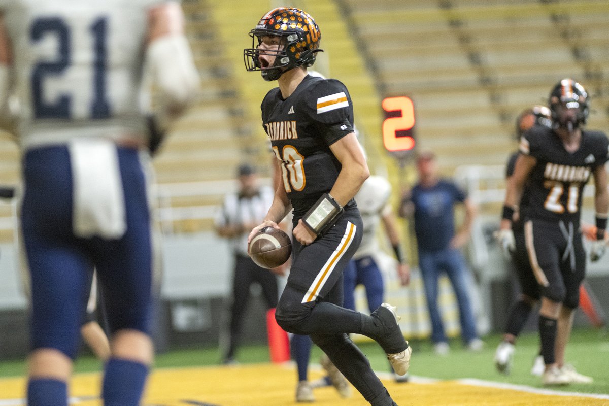 The dynasty continues for Kendrick.
The Kendrick Tigers are state football champs for the fifth straight season. The Tigers defeated the Logos Knights 54-26 at the Kibbie Dome to claim yet another state crown. 📸Kendrick's Maddox Kirkland by Liv Anderson. #idpreps <a href="/Idaho_8_Man/">Idaho8Man</a>