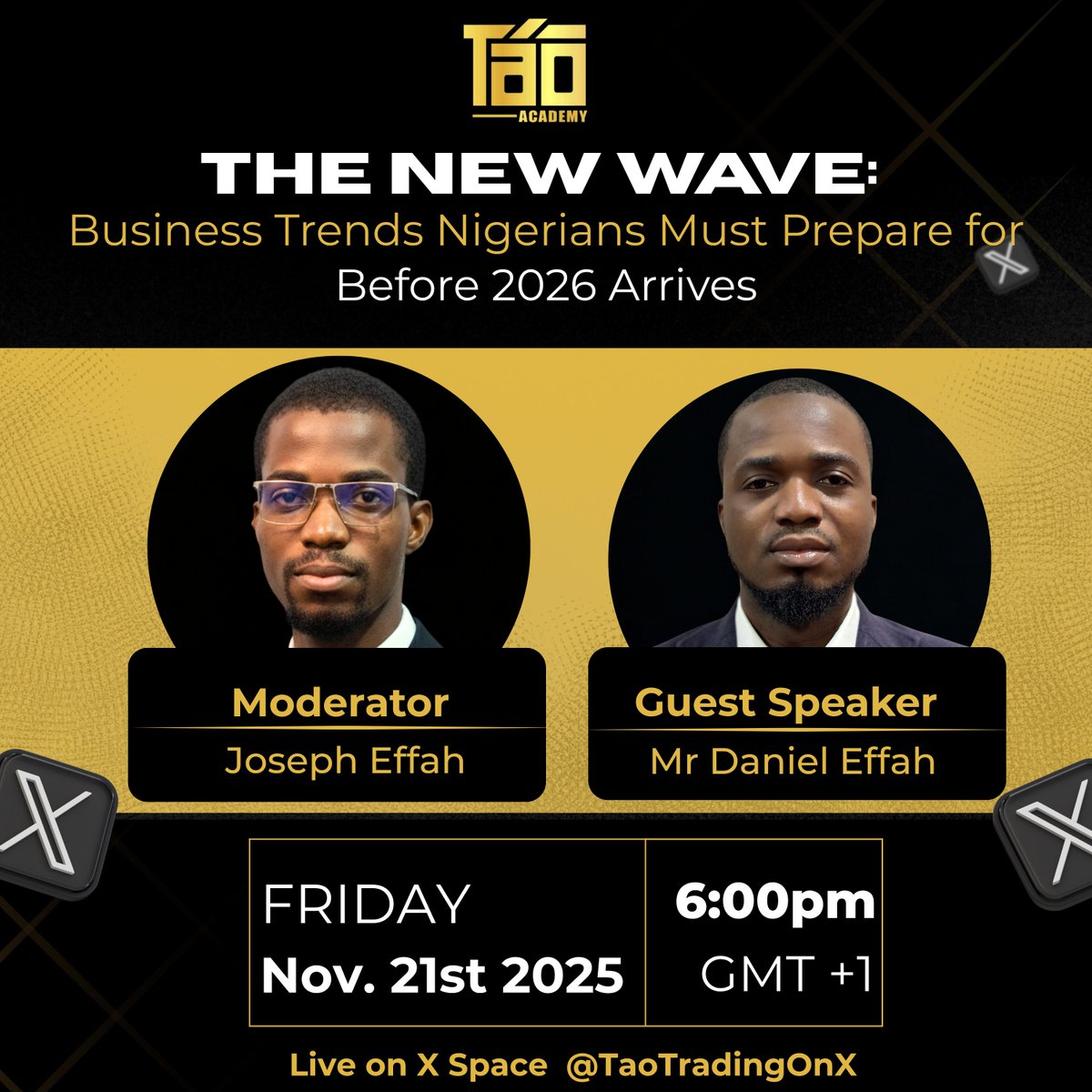 TaoTradingOnX's tweet image. *THE NEW WAVE IS COMING…* and 2026 isn’t waiting for anybody! 😅🚀
If you want to stay AHEAD of the curve — this convo is for you. 👀💡

Join us as we break down the *big business trends* that are about to reshape how we work, earn, and innovate.

#Commander in Chief