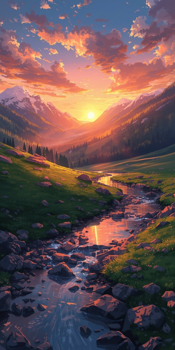 Good morning everyone 🌄 

First wallpaper of the day.

Finding peace where the mountains meet the sky and the water reflects the fire.

Have a nice day.