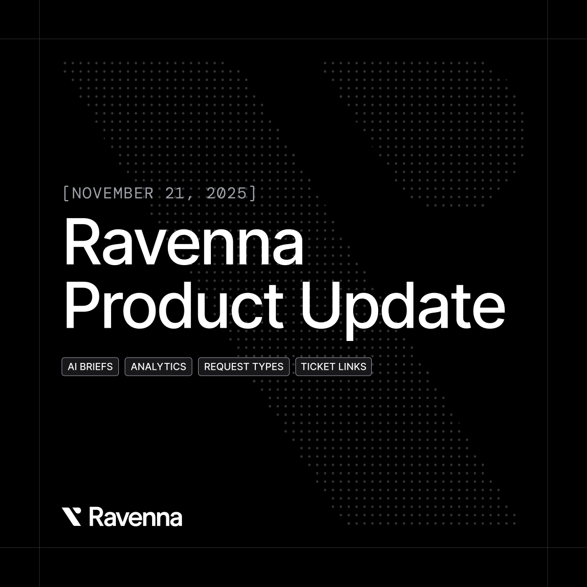 RavennaHQ's tweet photo. Ravenna Product Updates 👇 https://t.co/NTZDyabxnv