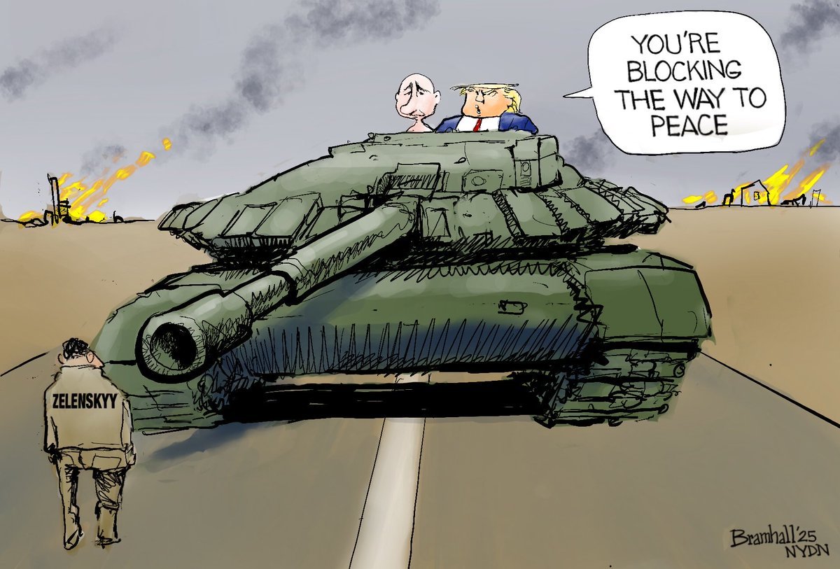 After 4 years of war with the Nazis, Stalin and the Soviets had conquered Berlin.

After 4 years of war against Ukraine, Putin and the Russians still have not taken all of Pokrovsk just 40 km from where they started their invasion.

Russia is the one who NEEDS this "peace" deal.