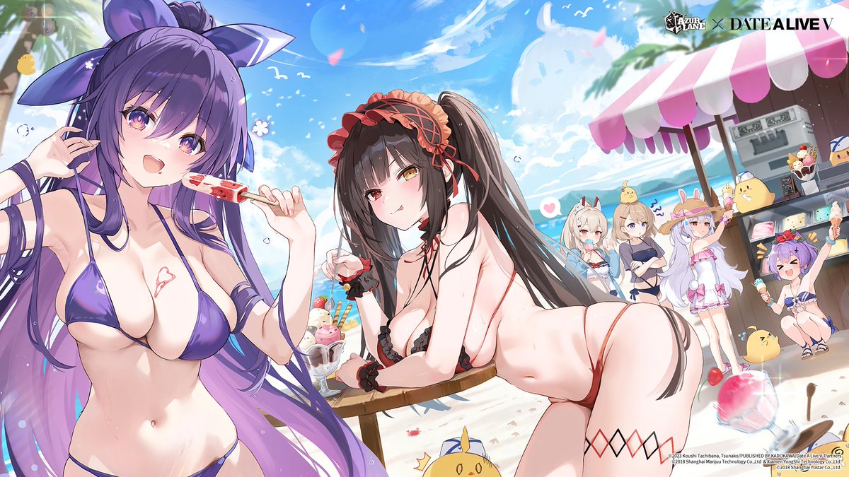 AzurLane_EN's tweet image. Commander, the DATE A LANE event is currently ongoing! The beach has been brightened by our new guests! Enjoy the view, Commander. 😉🌊

#AzurLane #Yostar #DateALiveV