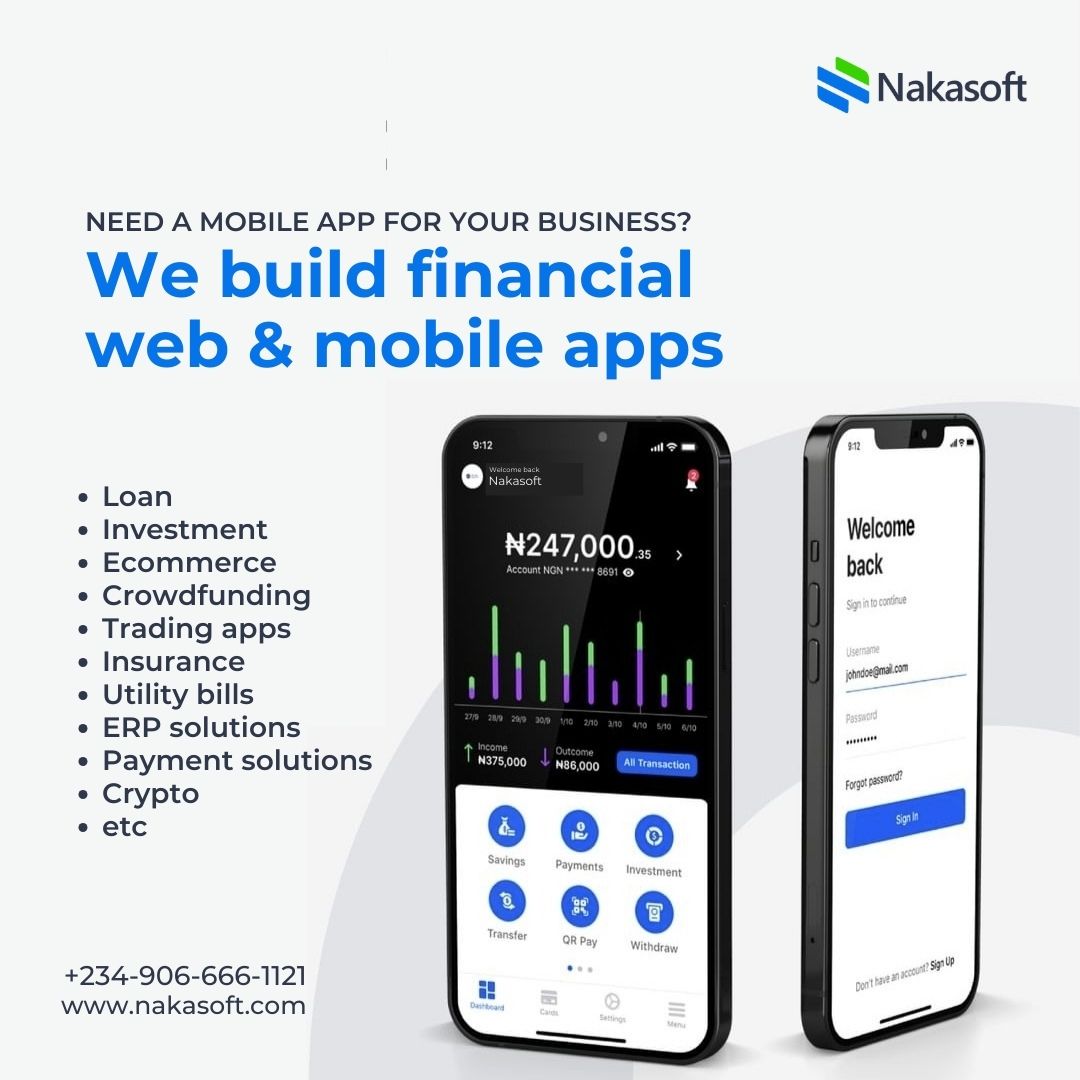 nakasofthq's tweet image. Grow your business with technology today and beat the competitions!

Technology is a loyal servant! It helps you digitalize your manual operations which are often tedious and prone to many errors.

Let&apos;s help you create a solution that will grow your business effortlessly.