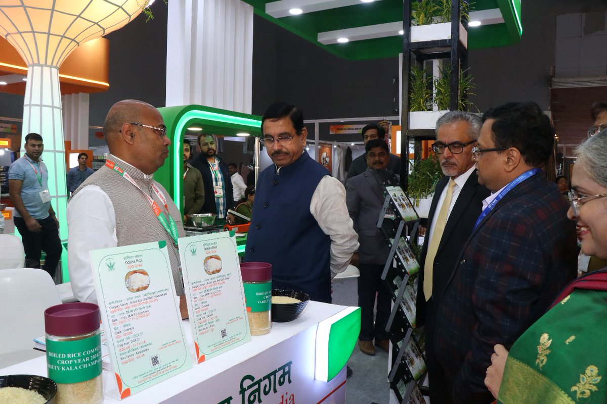 Hon’ble Cabinet Minister, Shri Pralhad Joshi, MoCAF&amp;PD , visited the Food Corporation of India, Odisha region pavilion at IITF-2025, Bharat Mandapam along with other senior officers of FCI.
<a href="/FCI_India/">Food Corporation of India</a> <a href="/EastFci/">FCI, Zonal Office (East)</a> <a href="/fooddeptgoi/">Department of Food & Public Distribution</a>