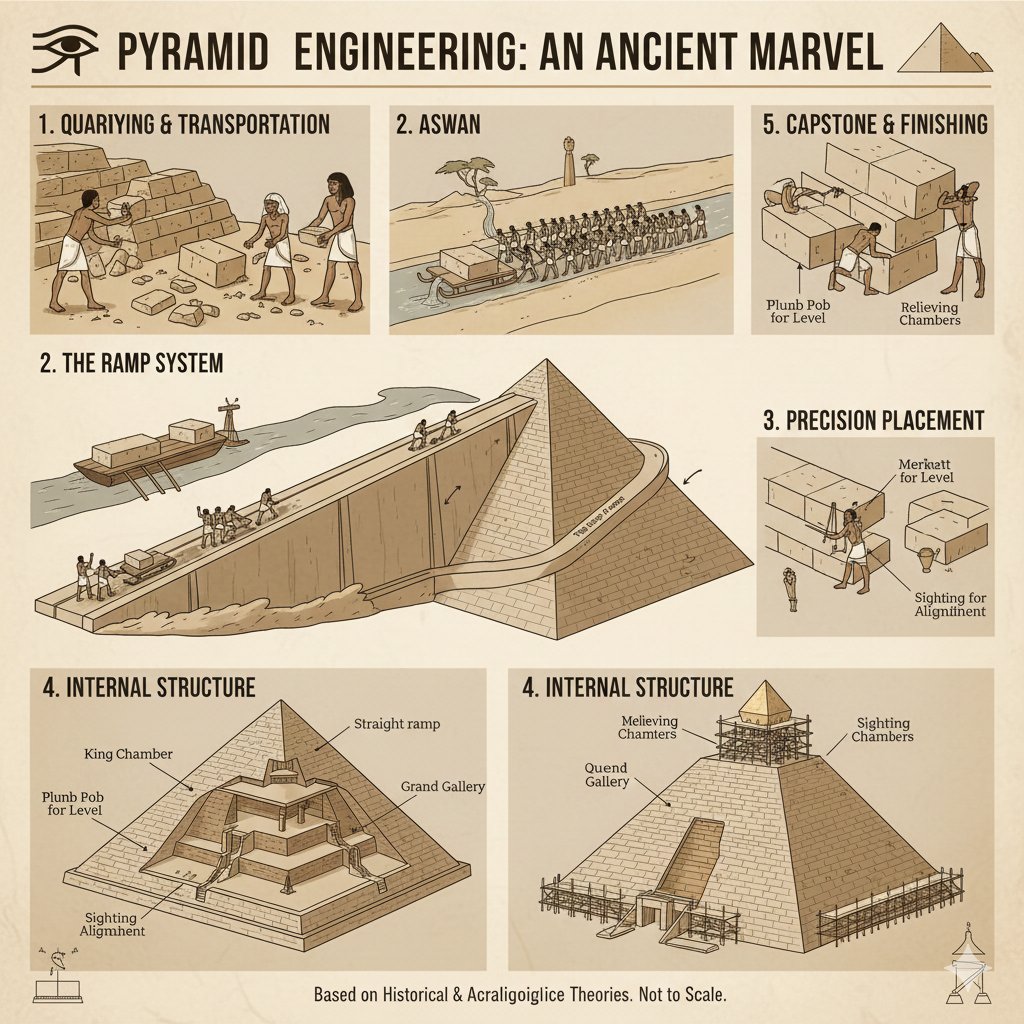 TechVibeAis's tweet image. Just 4,500-year-old engineers using water levels, ramps, and an absurd amount of grit to stack 2.3 million blocks with sub-inch precision.

Modern dev takeaway: sometimes the simplest tools + relentless execution beat every fancy framework.🛠️
#NanobananaAI