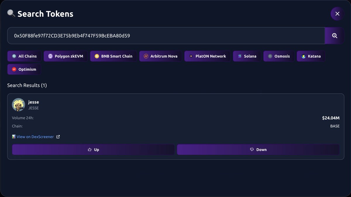 NEW LISTING

$jesse (<a href="/jessepollak/">jesse.base.eth</a>) is now listed on Votix!

🔗 0x50F88fe97f72CD3E75b9Eb4f747F59BcEBA80d59

Momentum’s shifting - and $jesse is catching all the eyes right now.

👉 Vote now at votix.fun