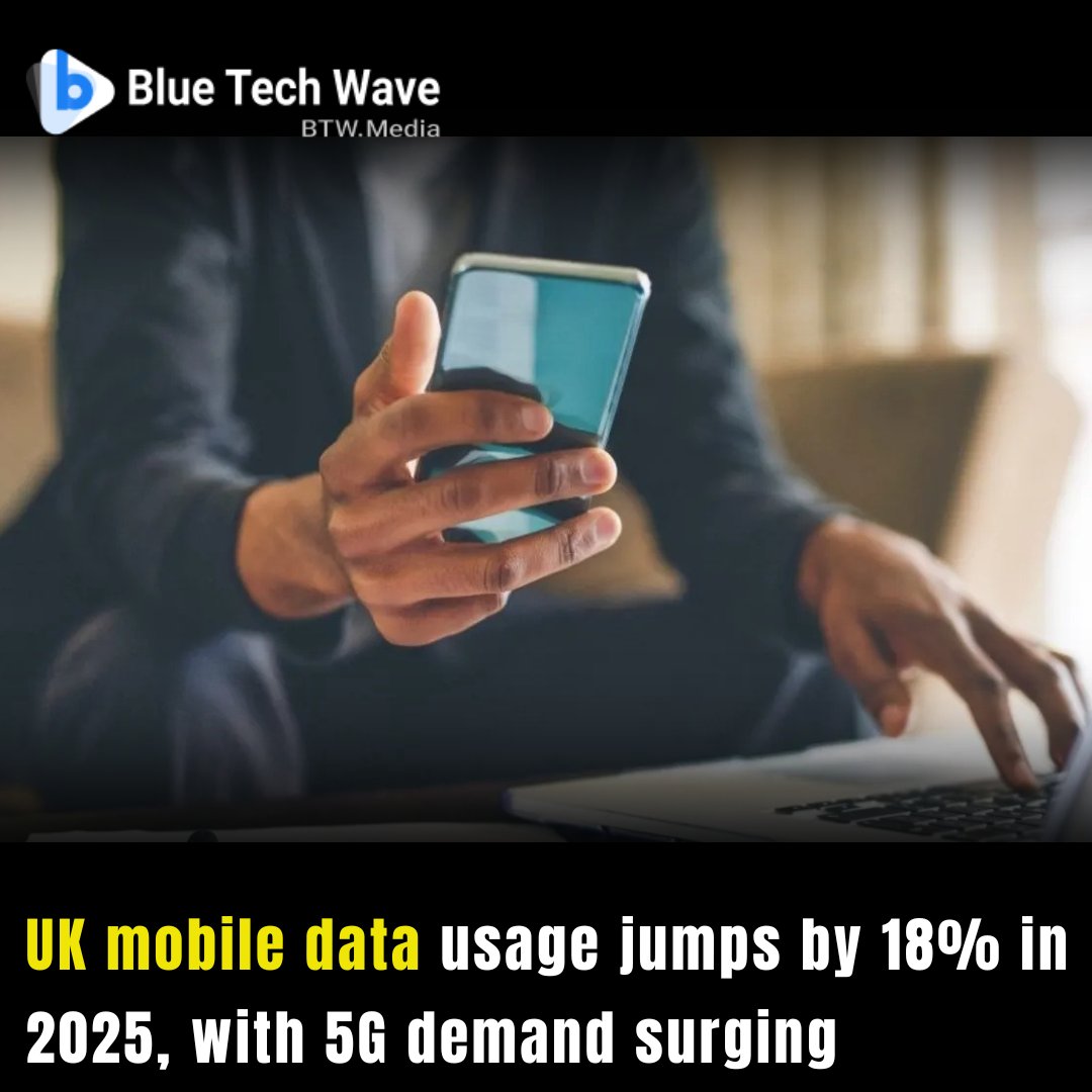 MediaBtw's tweet image. The UK’s mobile data consumption has reached new heights in 2025, with users consuming 18% more data than the previous year.
Learn more: btw.media/all/news/uk-mo…
#UK #mobiledata