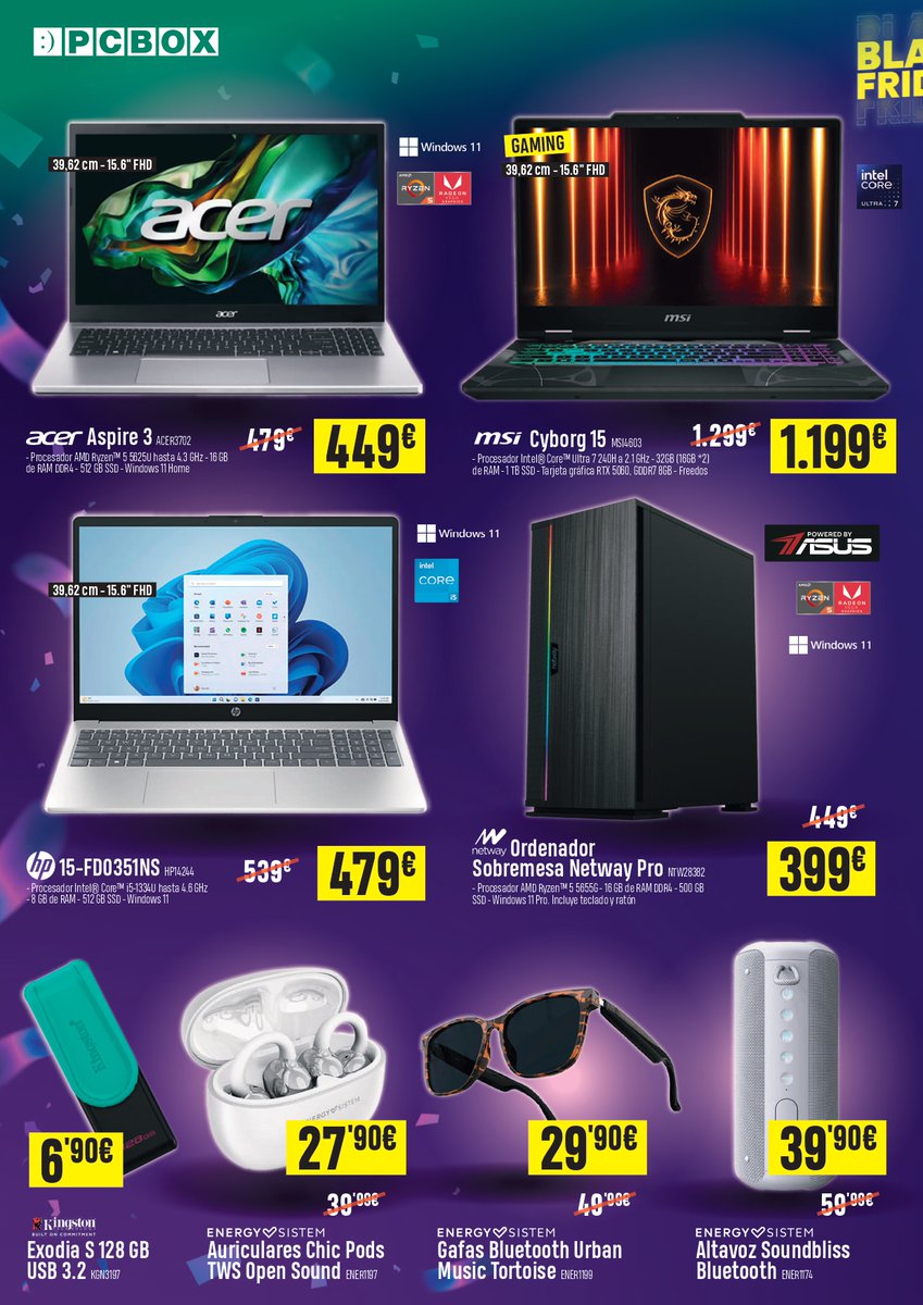 PCBoxLeganes's tweet image. ¡Se viene Black Friday en PCBOX y el folleto está cargadito de gangas! 😍

Y si quieres ver todo lo que tienen preparado, pásate por pcbox.com/black-friday

#BlackFriday2025 #PCBOX #OfertasTech #ChollosTecnología #GamingSetup #Descuentazos #TechLovers #yespcbox #Leganés