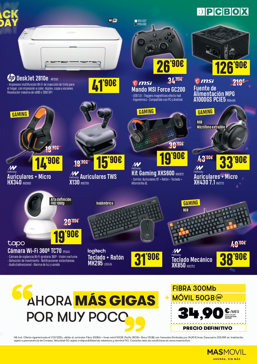 PCBoxLeganes's tweet image. ¡Se viene Black Friday en PCBOX y el folleto está cargadito de gangas! 😍

Y si quieres ver todo lo que tienen preparado, pásate por pcbox.com/black-friday

#BlackFriday2025 #PCBOX #OfertasTech #ChollosTecnología #GamingSetup #Descuentazos #TechLovers #yespcbox #Leganés